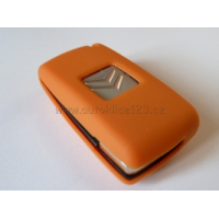 Silikonový obal klíče CITROEN 2 tlačítka oranžová