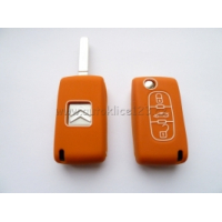 Silikonový obal klíče CITROEN 3 tlačítka oranžová