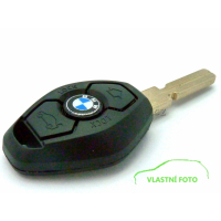 Auto klíč BMW koso, 3 tlačítka, planžeta HU58, obal